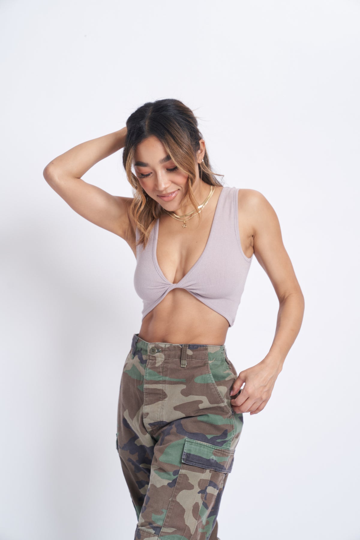 Ash Muave Reversible Twist Top | Joy Dreamers