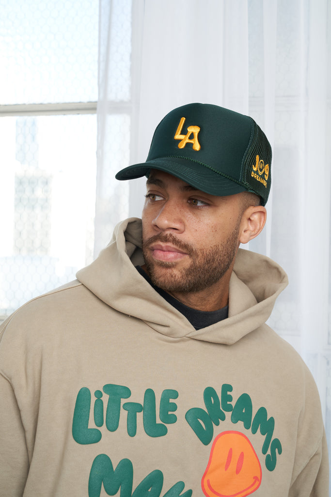 Green LA 3D Trucker Hat - Joy Dreamers