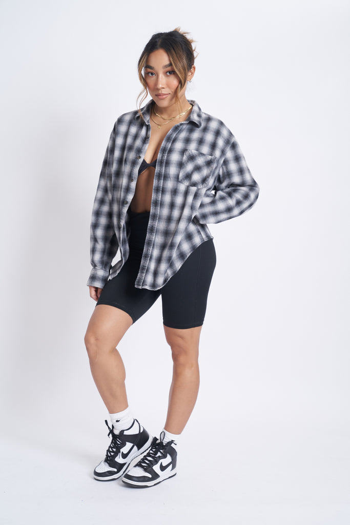 Vintage Joy Flannel - Black / White - Joy Dreamers