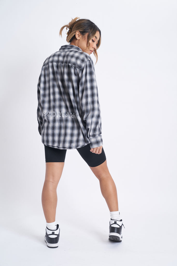 Vintage Joy Flannel - Black / White - Joy Dreamers