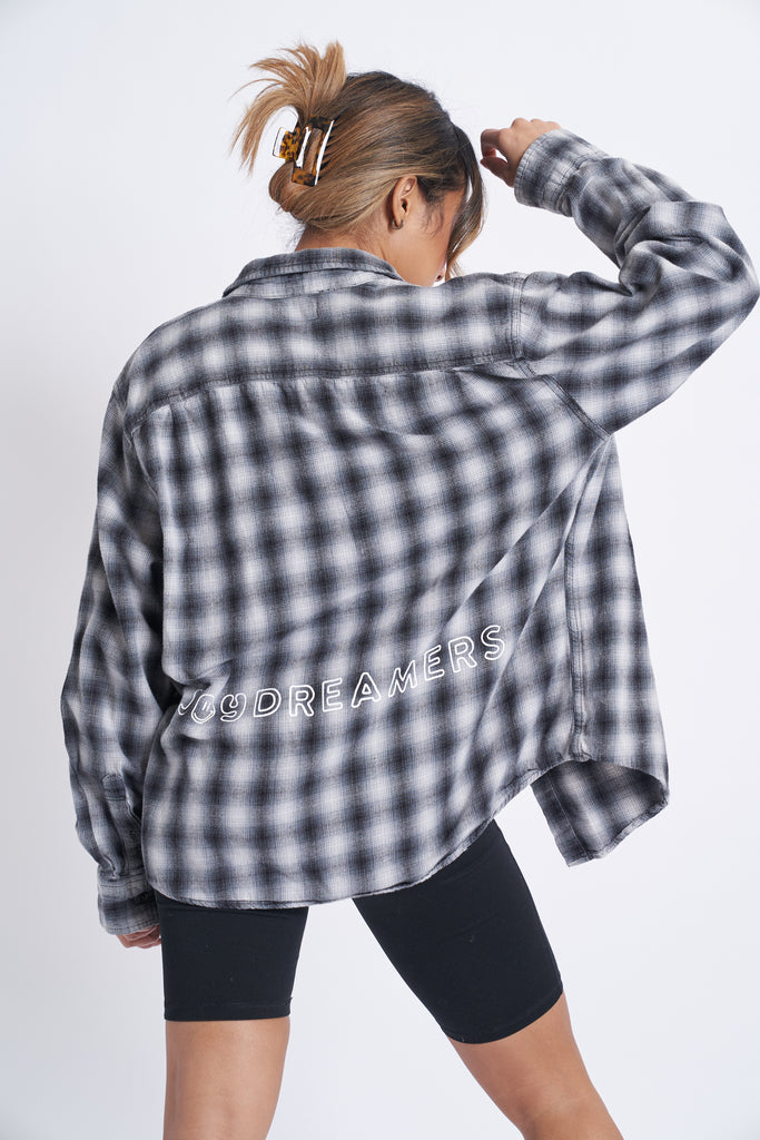 Vintage Joy Flannel - Black / White - Joy Dreamers