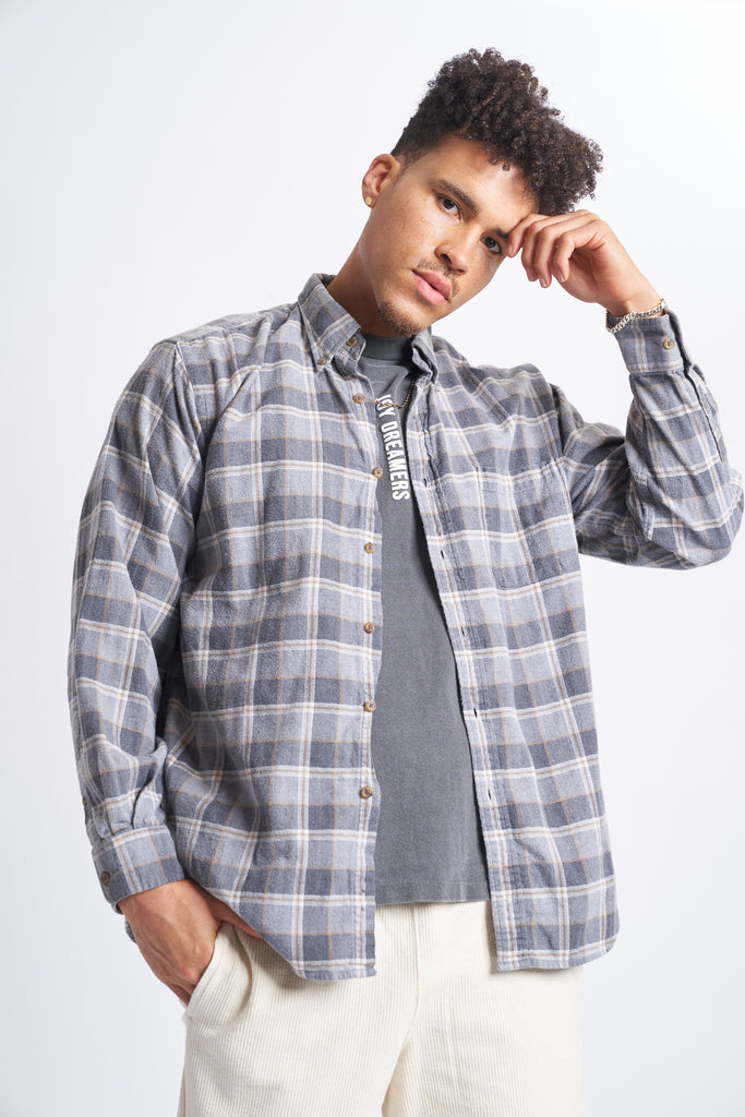 Vintage Joy Flannel - Gray - Joy Dreamers