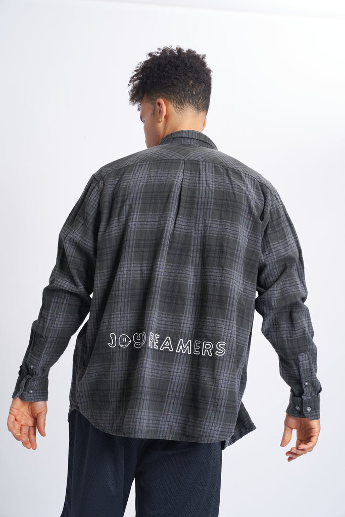 Vintage Joy Flannel - Green / Gray - Joy Dreamers