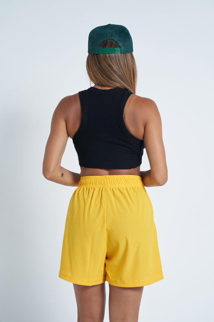 Joy Dreamer LA Mesh Shorts - Yellow - Joy Dreamers